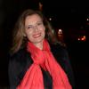 Valérie Trierweiler arrive au Carreau du Temple pour assister au défilé Saint Laurent Paris le 3 mars 2014.