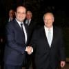François Hollande et Roger Cukierman, président du CRIF - 29e dîner annuel du Conseil représentatif des institutions juives de France (Crif) au Pavillon d'Armenonville à Paris le 4 mars 2014.