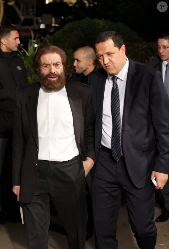 Marek Halter et l'Imam de Drancy, Hassen Chalghoumi - 29e dîner annuel du Conseil représentatif des institutions juives de France (Crif) au Pavillon d'Armenonville à Paris le 4 mars 2014.