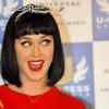 Katy Perry à la conférence de presse "U- Express 2014" au Japon. Le 1er mars 2014.