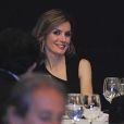  La princesse Letizia d'Espagne lors du dîner de gala rendant hommage, à la Maison de l'Amérique à Madrid le 4 mars 2014, au travail de l'économiste Enrique V. Iglesias. 