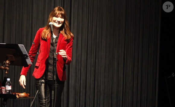 Exclusif - Carla Bruni en concert au Palais des festivals à Cannes. Le 14 février 2014.