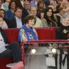 Macha Méril entourée de son fils adoptif Gianguido Baldi et de sa soeur Hélène Gagarine - Enregistrement de l'émission "Vivement dimanche" à Paris le 5 mars 2014, diffusion le 9 mars.