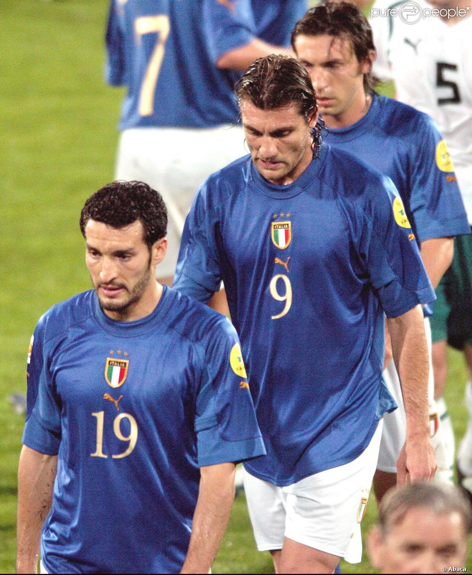 Gianluca Zambrotta, Christian Vieri et Andrea Pirlo lors de l&#039;Euro 2004.