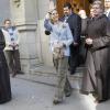 L'infante Elena d'Espagne s'est rendue à la basilique Nuestro Padre Jesús de Medinaceli, le 7 mars 2014 à Madrid, pour honorer le Christ de Medinaceli, selon une tradition en vigueur dans la famille royale depuis des siècles.