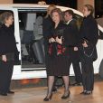  La princesse Elena d'Espagne, avec sa soeur Cristina et leur mère la reine Sofia, étaient à Athènes le 5 mars 2014 pour la projection d'un documentaire consacré au défunt roi Paul Ier de Grèce, à la veille de la commémoration des 50 ans de sa mort. 
