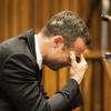 Oscar Pistorius lors de son procès devant le tribunal de Pretoria, où il doit répondre du meurtre de Reeva Steenkamp, le 6 mars 2014
