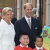 Le prince Edward et son épouse la comtesse Sophie de Wessex ont visité l'école primaire Robert Browning à Walworth, le lundi 10 mars 2014, jour du 50e anniversaire du prince.