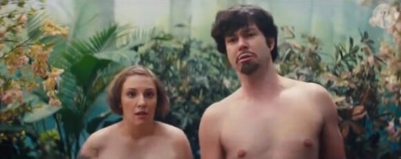 Lena Dunham et Adam Driver nus pour rejouer Adam & Eve au Saturday Night Live.