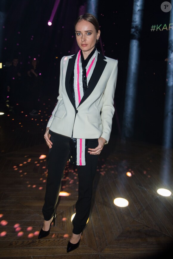 Olga Sorokina - Lancement du parfum Karl Lagerfeld au Palais Brongniart à Paris, le 11 mars 2014.