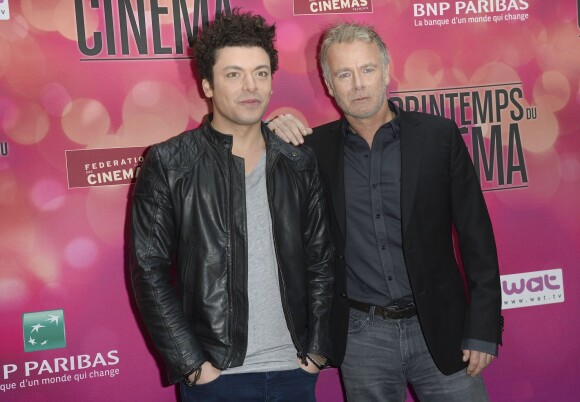 Kev Adams et Franck Dubosc au Cinéma du Panthéon à Paris le 11 mars 2014.