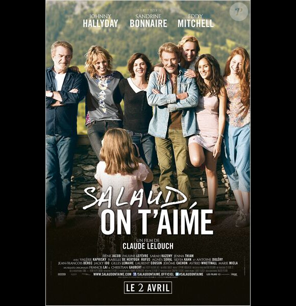 Sandrine Bonnaire, Eddy Michell et Johnny Hallyday seront à l'affiche de "Salaud, on t'aime" de Claude Lelouch, le 2 avril 2014.