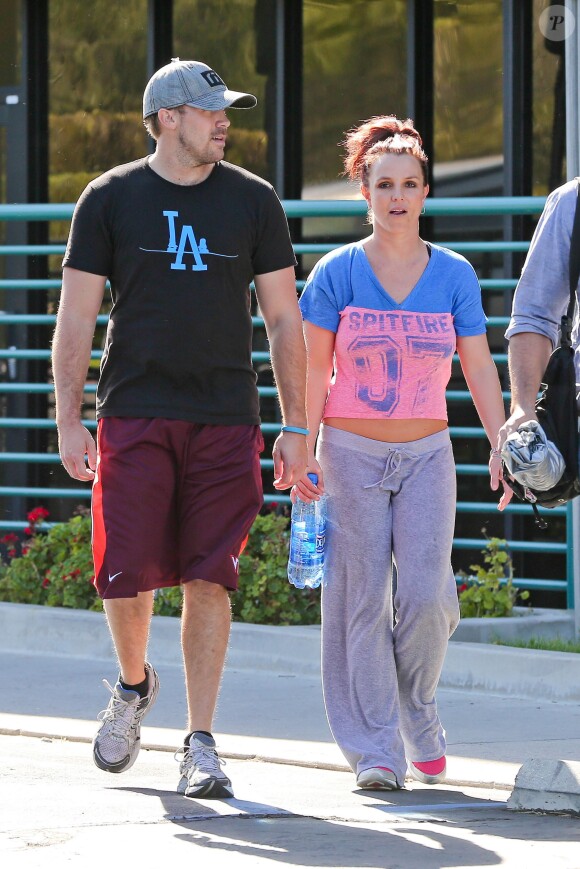 Britney Spears quitte une salle de sport à Los Angeles, le 12 mars 2014.