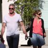 Eric Dane et Rebecca Gayheart dans les rues de Beverly Hills à Los Angeles, le 12 mars 2014.