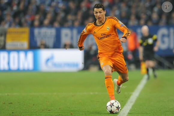 Le footballeur Cristiano Ronaldo (Real Madrid) lors de la confrontation face à FC Schalke 04 en février 2014.