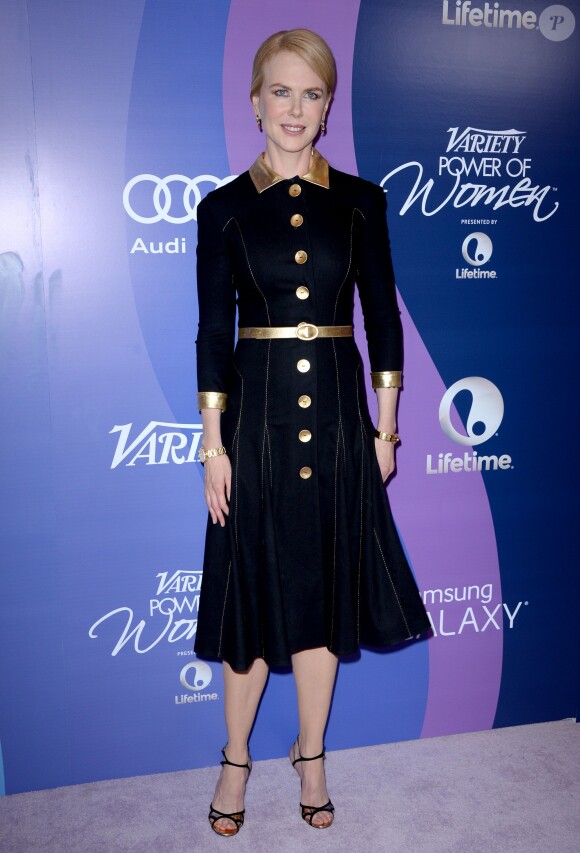 Nicole Kidman porte une robe L'Wren Scott (collection automne 2013) à Los Angeles. Octobre 2013.