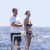 Exclusif - Kate Moss en vacances sur le yacht de Sir Philip Green à Saint-Barthélemy le 17 mars 2014.