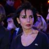 Rachida Dati lors du dernier grand meeting de campagne de Nathalie Kosciusko-Morizet pour les municipales à Paris le 19 mars 2014.
