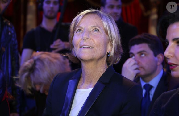 Marielle de Sarnez lors du dernier grand meeting de campagne de Nathalie Kosciusko-Morizet pour les municipales à Paris le 19 mars 2014.