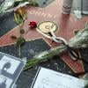 L'étoile de Johnny Cash au moment de son décès en 2003. Sur Hollywood Bouleverd à Los Angeles.
