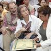 La reine Sofia d'Espagne visite une coopérative agricole à San Juan Ermita au Guatemala le 19 mars 2014.