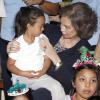La reine Sofia d'Espagne visite le projet social de l'emplacement futur de l'ONG "Carmélites" lors de sa visite officielle au Guatemala le 18 mars 2014.