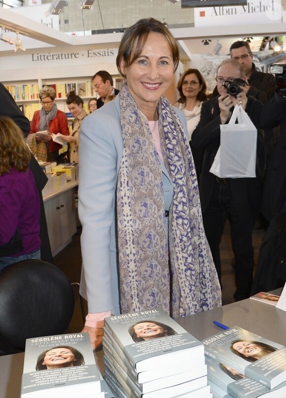 Ségolène Royal à la 34e édition du Salon du Livre à Paris, Porte de Versailles, le 22 mars 2014.