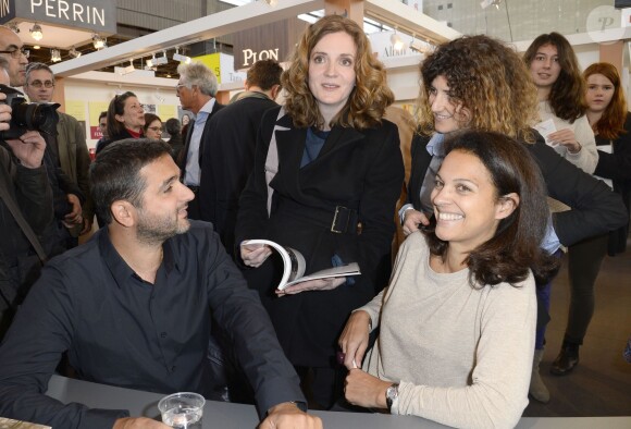 Nathalie Kosciusko-Morizet et Isabelle Giordano à la 34e édition du Salon du Livre à Paris, Porte de Versailles, le 22 mars 2014.