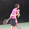 Kaley Cuoco et son mari Ryan Sweeting lors du 2014 USTA Men's Pro Tennis Championships Of Calabasas au Calabasas Tennis & Swim Club de Calabasas le 22 mars 2014