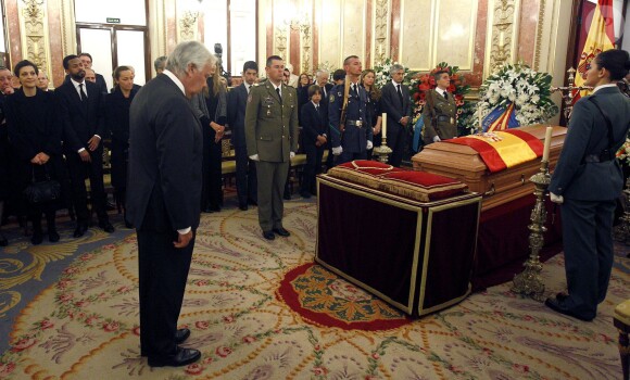 Felipe Gonzalez - Obsèques d'Adolfo Suarez à Madrid en Espagne le 24 mars 2014.  Adolfo Suarez family, personalities of politics and society during de his burial chapel at Congress of Deputies in Madrid, Spain on March 24, 2014.24/03/2014 - Madrid