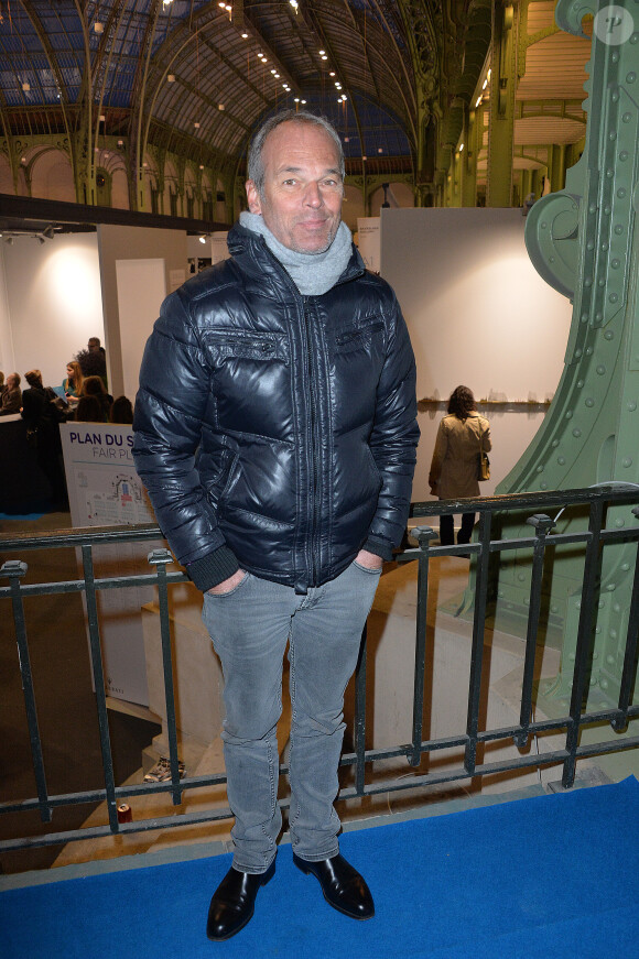 Laurent Baffie lors de l'inauguration de l'exposition "Art Paris Art Fair" au Grand Palais à Paris, le 26 mars 2014.