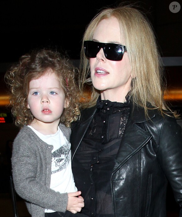 Nicole Kidman et son mini-moi Faith Margaret au LAX Airport, Los Angeles, le 26 mars 2014.