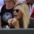 Maria Sharapova, fan impliquée de Grigor Dimitrov lors d'un match de celui-ci à Wimbledon, le 27 juin 2013