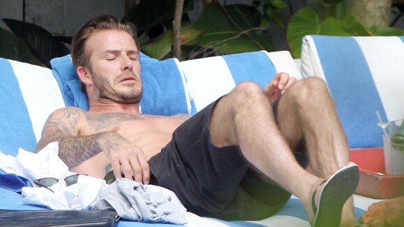 David Beckham : Torse nu sous le soleil avant le retour à la maison