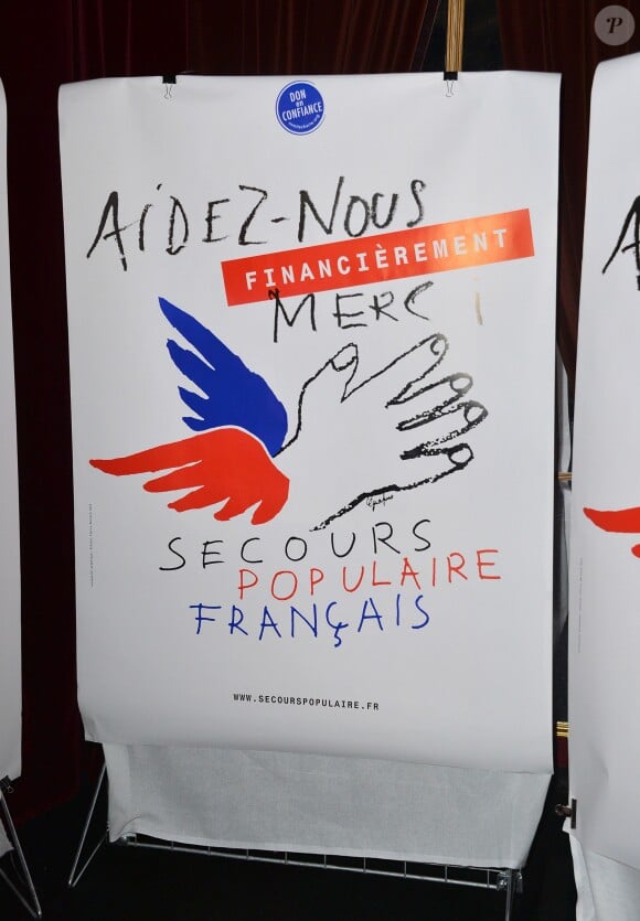 Gala de clôture du Don'actions du Secours Populaire au Musée des Arts Forains à Paris, le 28 mars 2014