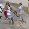 Exclusif -  Alicia Keys en famille sur une plage de St Barth le 21 mars 2014