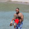 Exclusif -  Alicia Keys en famille sur une plage de St Barth le 21 mars 2014
