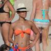 Exclusif - Alicia Keys joue en famille sur une plage de St Barth le 21 mars 2014