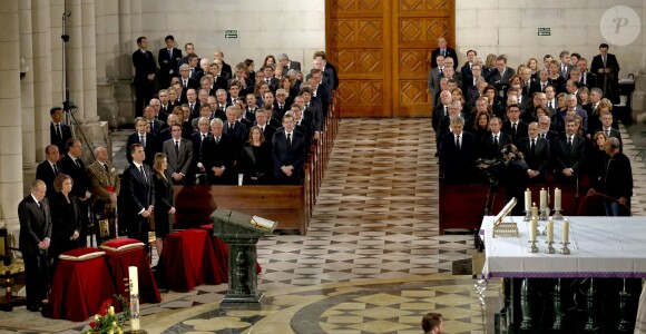 Obsèques d'Etat de l'ancien chef du gouvernement espagnol Adolfo Suarez, décédé le 23 mars à 81 ans, en la cathédrale de La Almudena à Madrid, le 31 mars 2014.