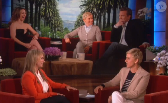 Jennifer Love Hewitt sur le plateau d'Ellen DeGeneres, le 31 mars 2014.