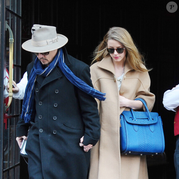 Johnny Depp et Amber Heard à West Village, New York le 22 mars 2014.