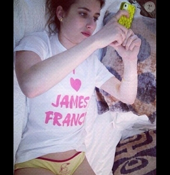 Emma Roberts loves James Franco en petite-culotte, photo de promo du film "Palo Alto" (2014).