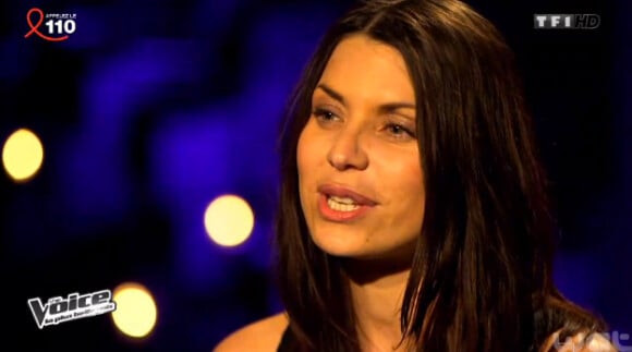 Ginie Line très émue dans The Voice 3 le samedi 5 avril 2014 sur TF1