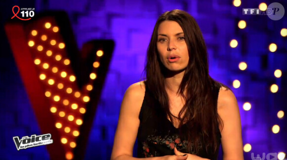 Ginie Line en larmes dans The Voice 3 le samedi 5 avril 2014 sur TF1