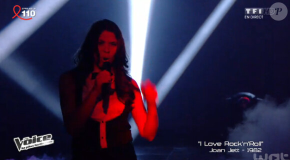 Ginie Line très sexy et rock'n'roll en live dans The Voice 3 le samedi 5 avril 2014 sur TF1
