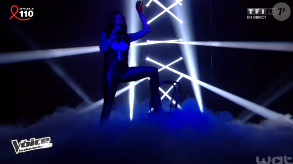 Ginie Line très sexy et rock'n'roll en live dans The Voice 3 le samedi 5 avril 2014 sur TF1