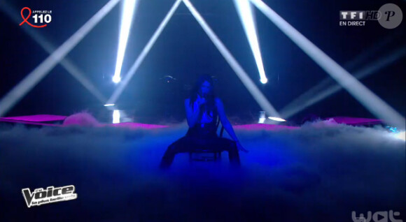 Ginie Line très sexy et rock'n'roll en live dans The Voice 3 le samedi 5 avril 2014 sur TF1