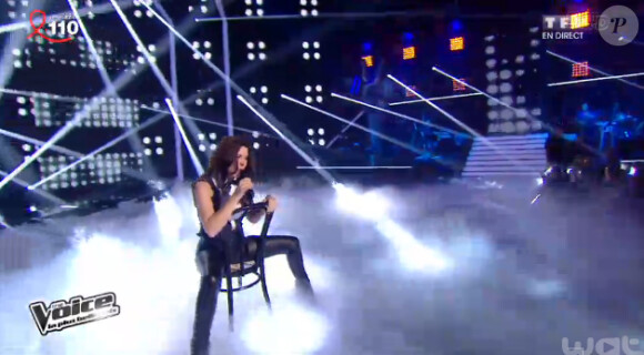 Ginie Line très sexy et rock'n'roll en live dans The Voice 3 le samedi 5 avril 2014 sur TF1