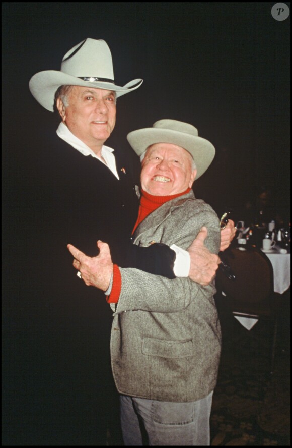 Tony Curtis et Mickey Rooney en 1998