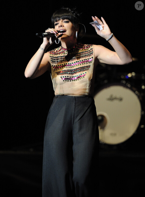 Lily Allen en concert au Royal Albert Hall à Londres, le 1er avril 2014. 